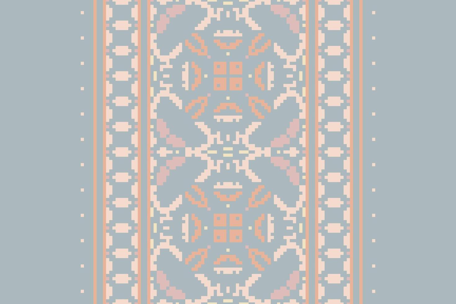 Patola sari Seamless Bandana print silk Motif embroidery, Pixel Ikat embroidery Design for Print scandinavian pattern saree ethnic nativity gypsy pattern vector