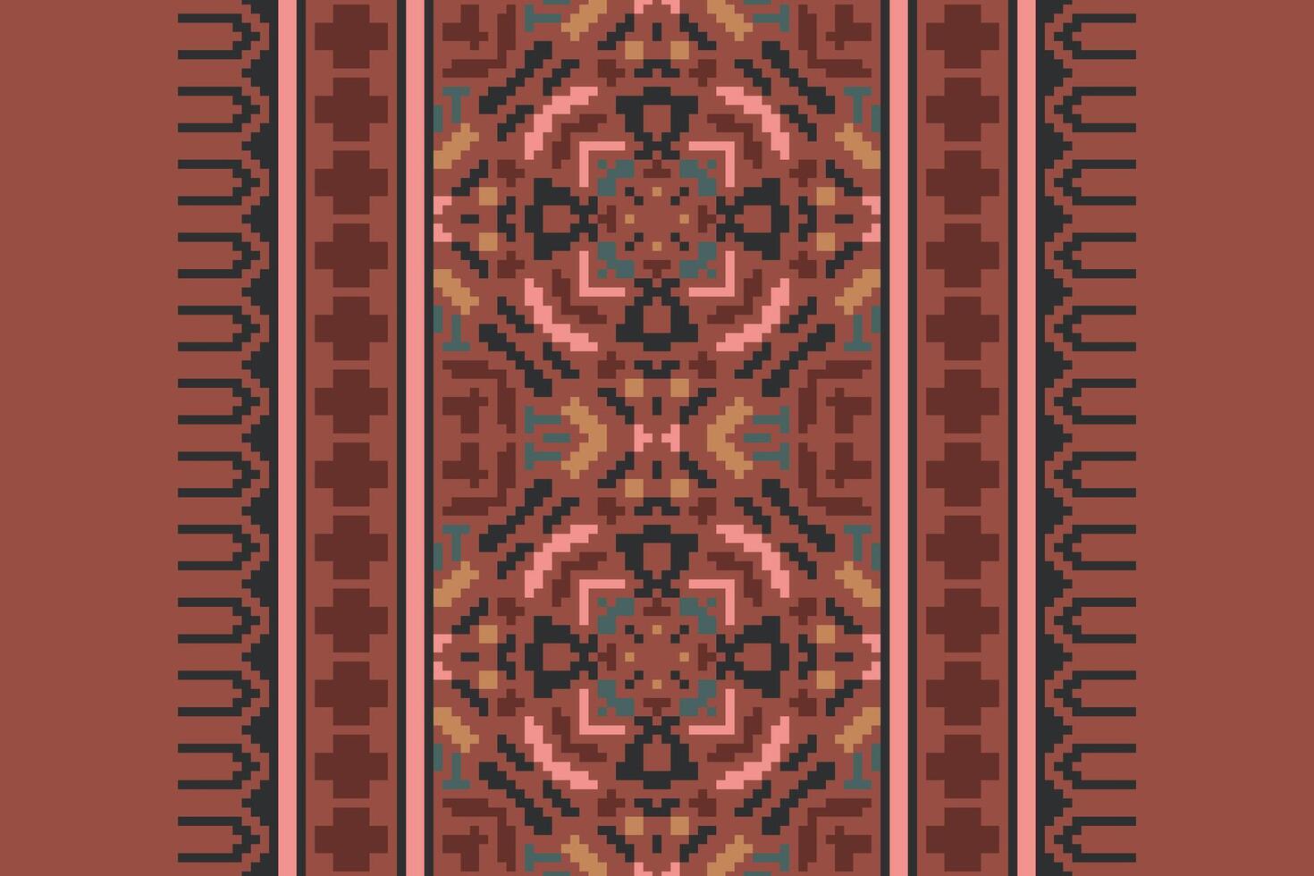 Patola sari Seamless Mughal architecture Motif embroidery, Pixel Ikat embroidery Design for Print lace pattern turkish ceramic ancient egypt art jacquard pattern vector