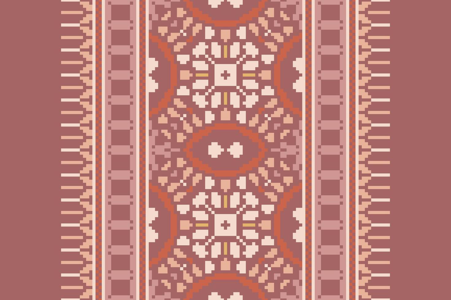 Patola sari Seamless Scandinavian pattern Motif embroidery, Pixel Ikat embroidery Design for Print scarf hijab pattern kerchief Pixel Ikat Silk kurti model mughal patterns vector