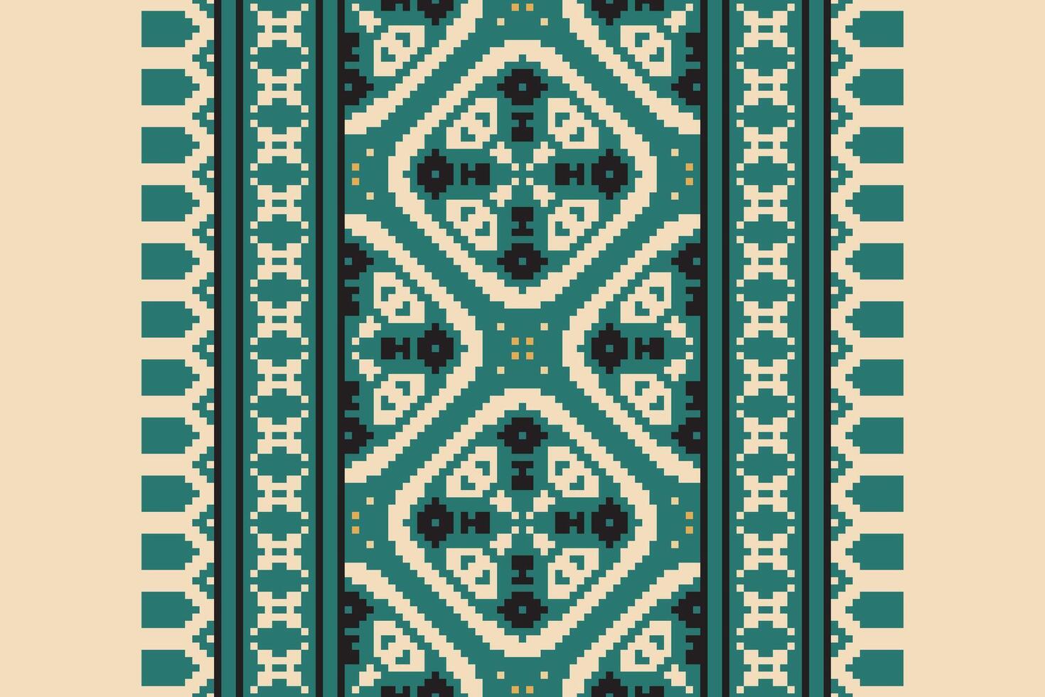 Patola sari Seamless Scandinavian pattern Motif embroidery, Pixel Ikat embroidery Design for Print jacquard slavic pattern folklore pattern kente arabesque vector