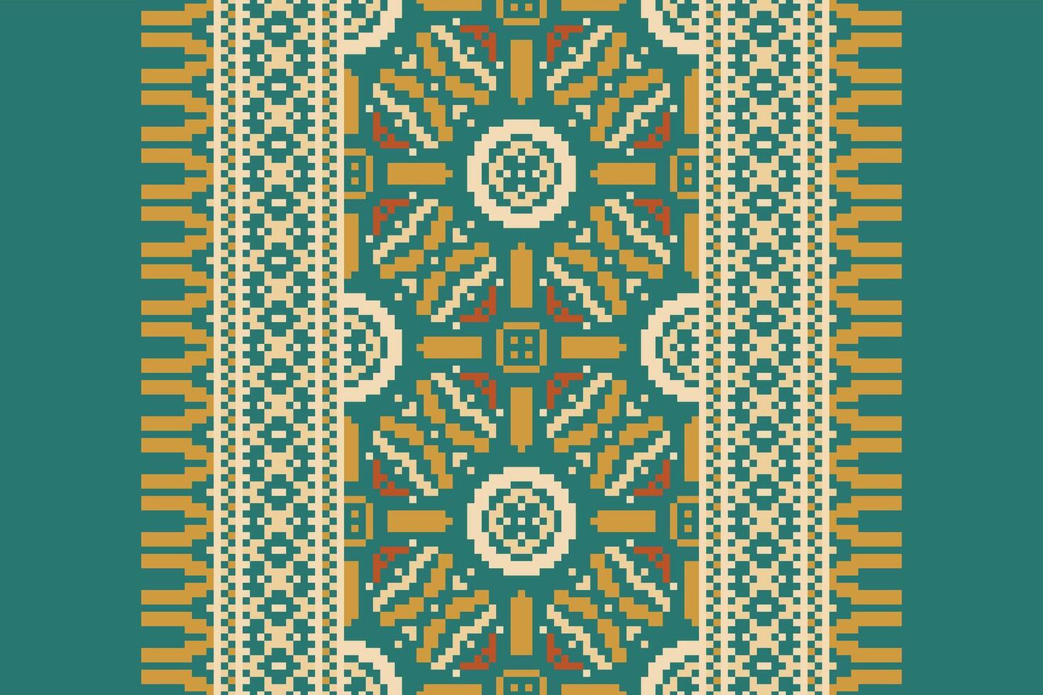 Patola sari Seamless Scandinavian pattern Motif embroidery, Pixel Ikat embroidery Design for Print australian curtain pattern geometric pillow model kurti mughal flowers vector
