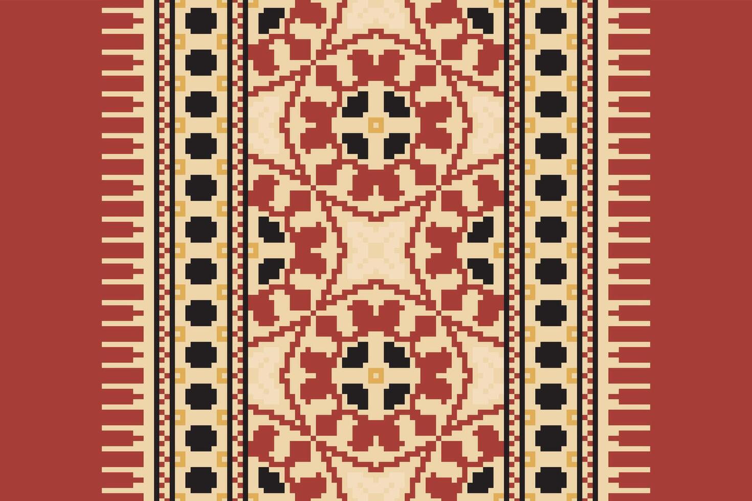 Patola sari Seamless Scandinavian pattern Motif embroidery, Pixel Ikat embroidery Design for Print scandinavian pattern saree ethnic nativity gypsy pattern vector