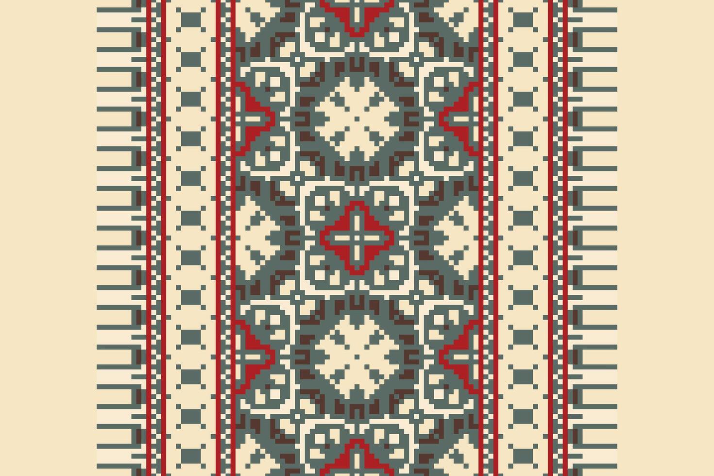 Kilim Pattern Seamless Native American, Motif embroidery, Pixel Ikat embroidery Design for Print pattern vintage flower folk navajo patchwork pattern vector