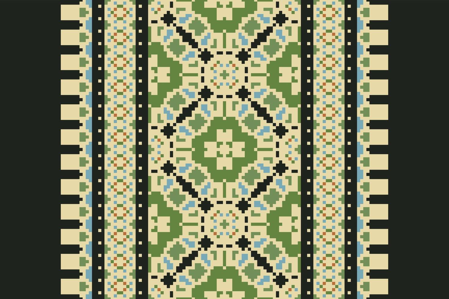 Kilim Pattern Seamless Native American, Motif embroidery, Pixel Ikat embroidery Design for Print scandinavian pattern saree ethnic nativity gypsy pattern vector