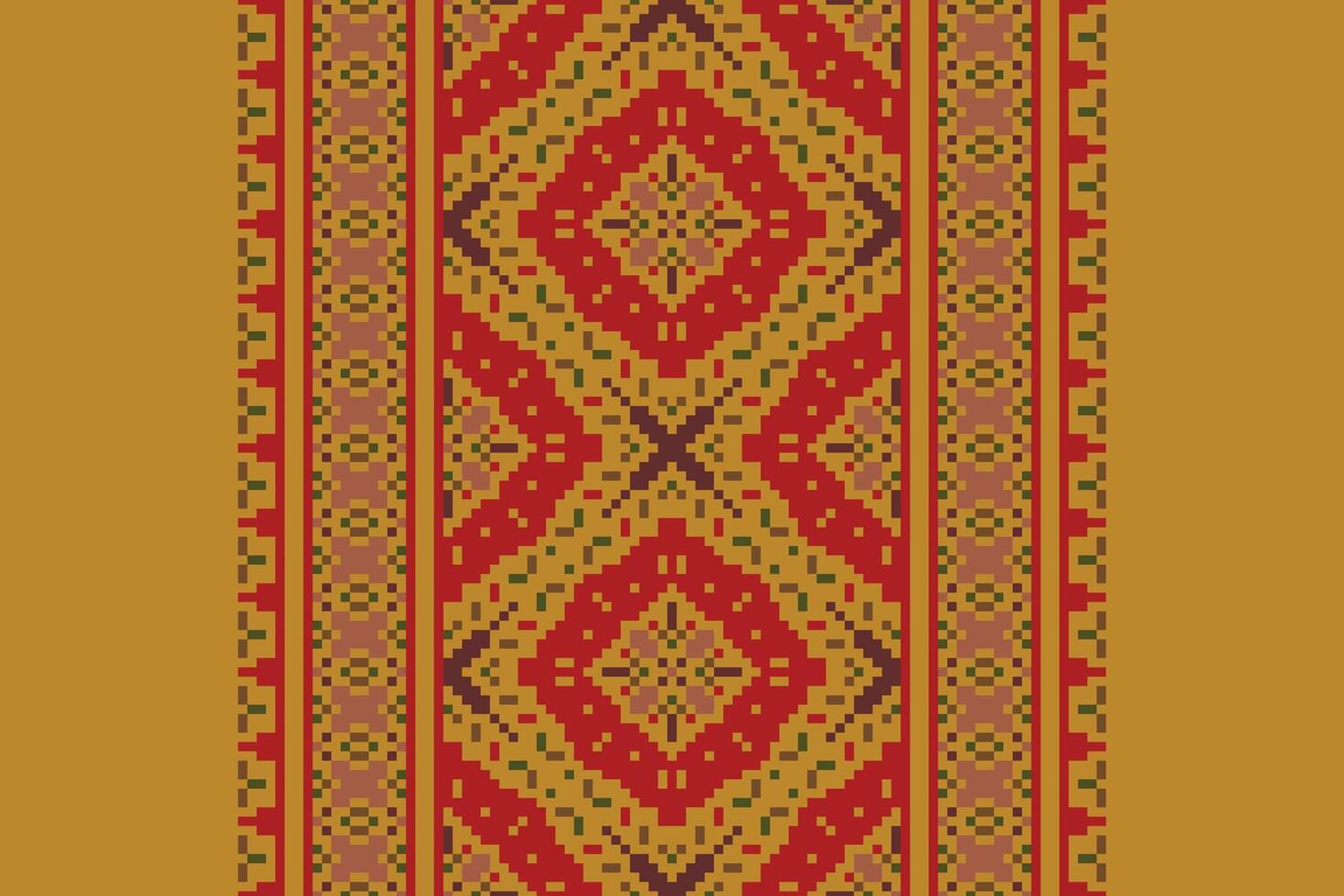 Kilim Pattern Seamless Australian aboriginal pattern Motif embroidery, Pixel Ikat embroidery Design for Print tapestry floral kimono repeat pattern lacing spanish motif vector