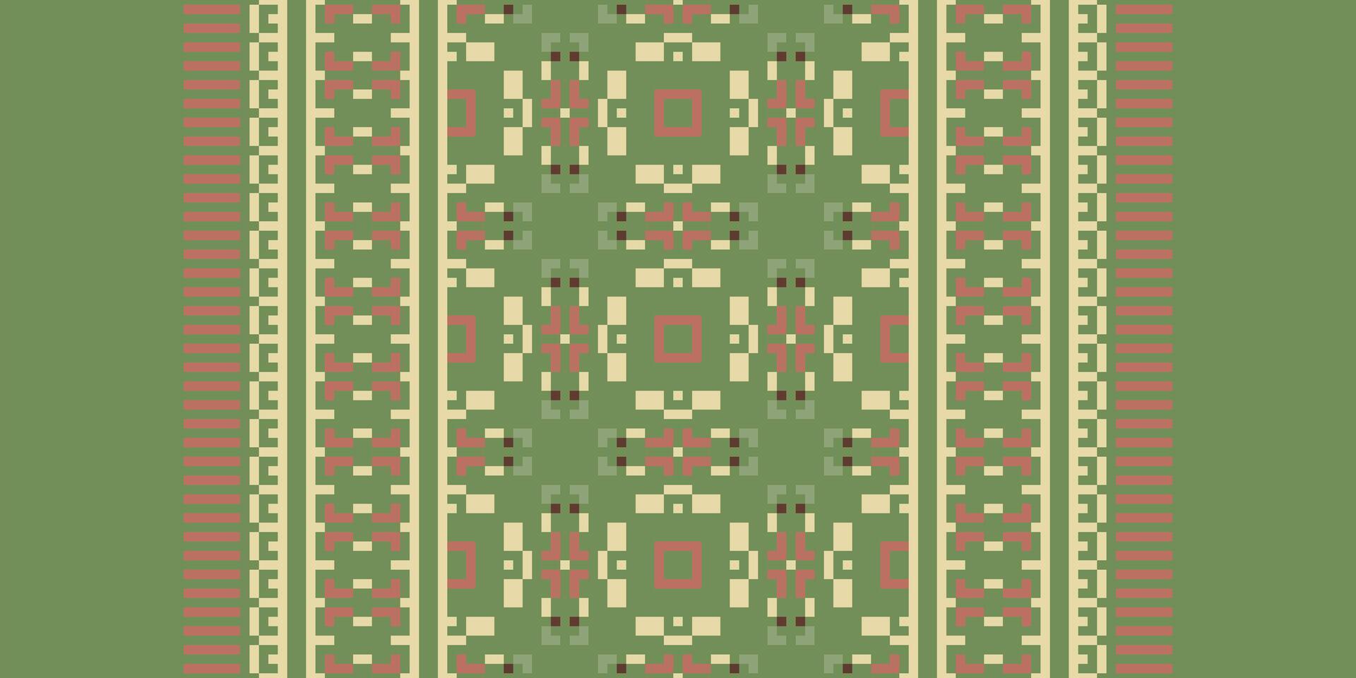 Patchwork pattern Seamless Bandana print silk Motif embroidery, Pixel Ikat embroidery Design for Print pattern vintage flower folk navajo patchwork pattern vector