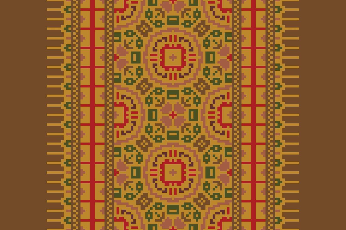 Kilim Pattern Seamless Australian aboriginal pattern Motif embroidery, Pixel Ikat embroidery Design for Print kurta pattern mughal motifs tapestry pattern floral repeat vector