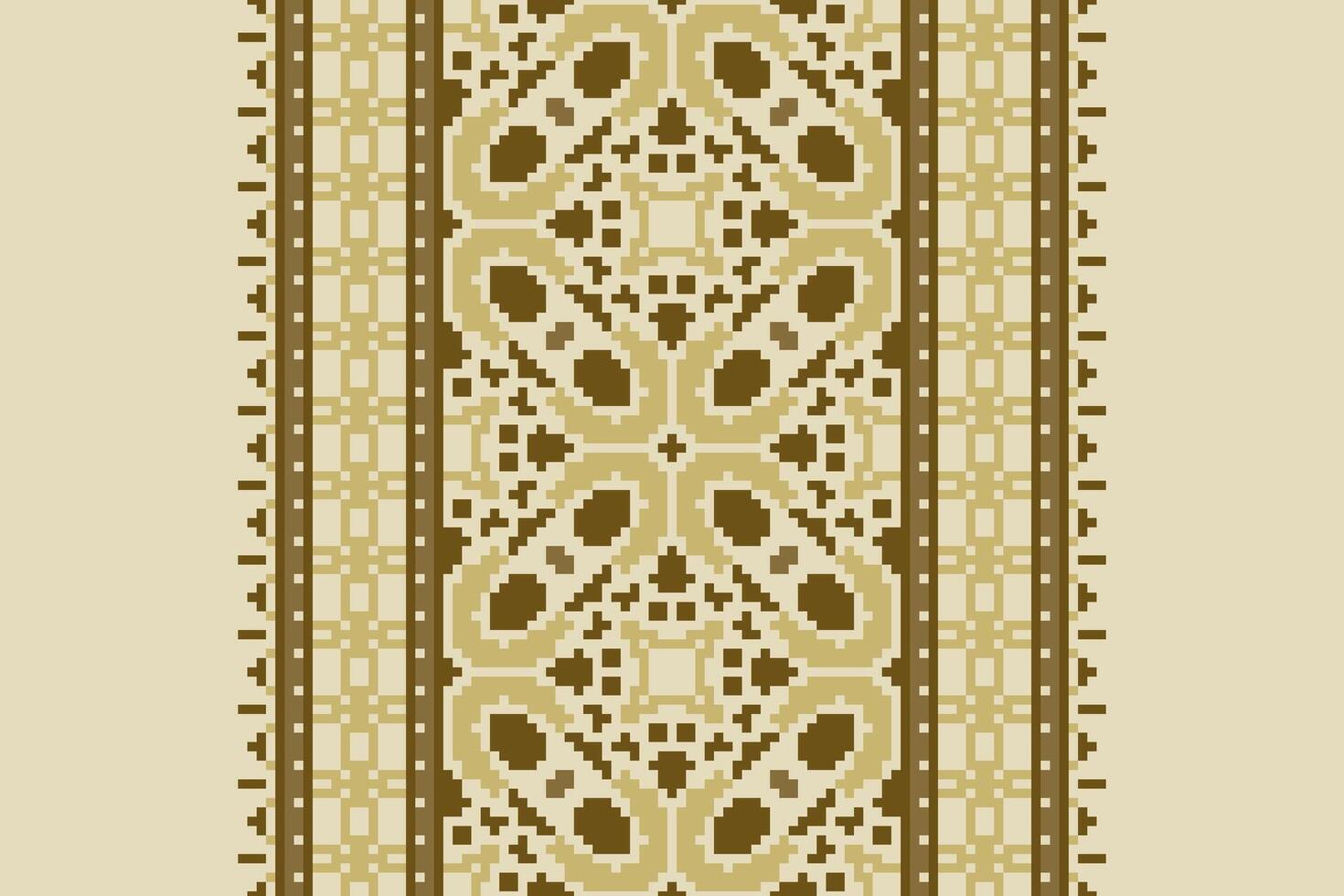 Kilim Pattern Seamless Mughal architecture Motif embroidery, Pixel Ikat embroidery Design for Print pattern vintage flower folk navajo patchwork pattern vector