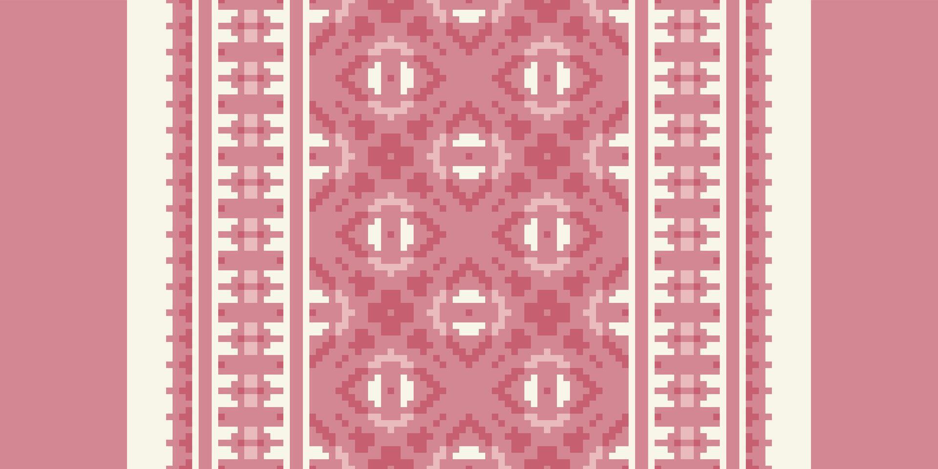 Patchwork pattern Seamless Bandana print silk Motif embroidery, Pixel Ikat embroidery Design for Print figure tribal ink on cloth patola sari vector