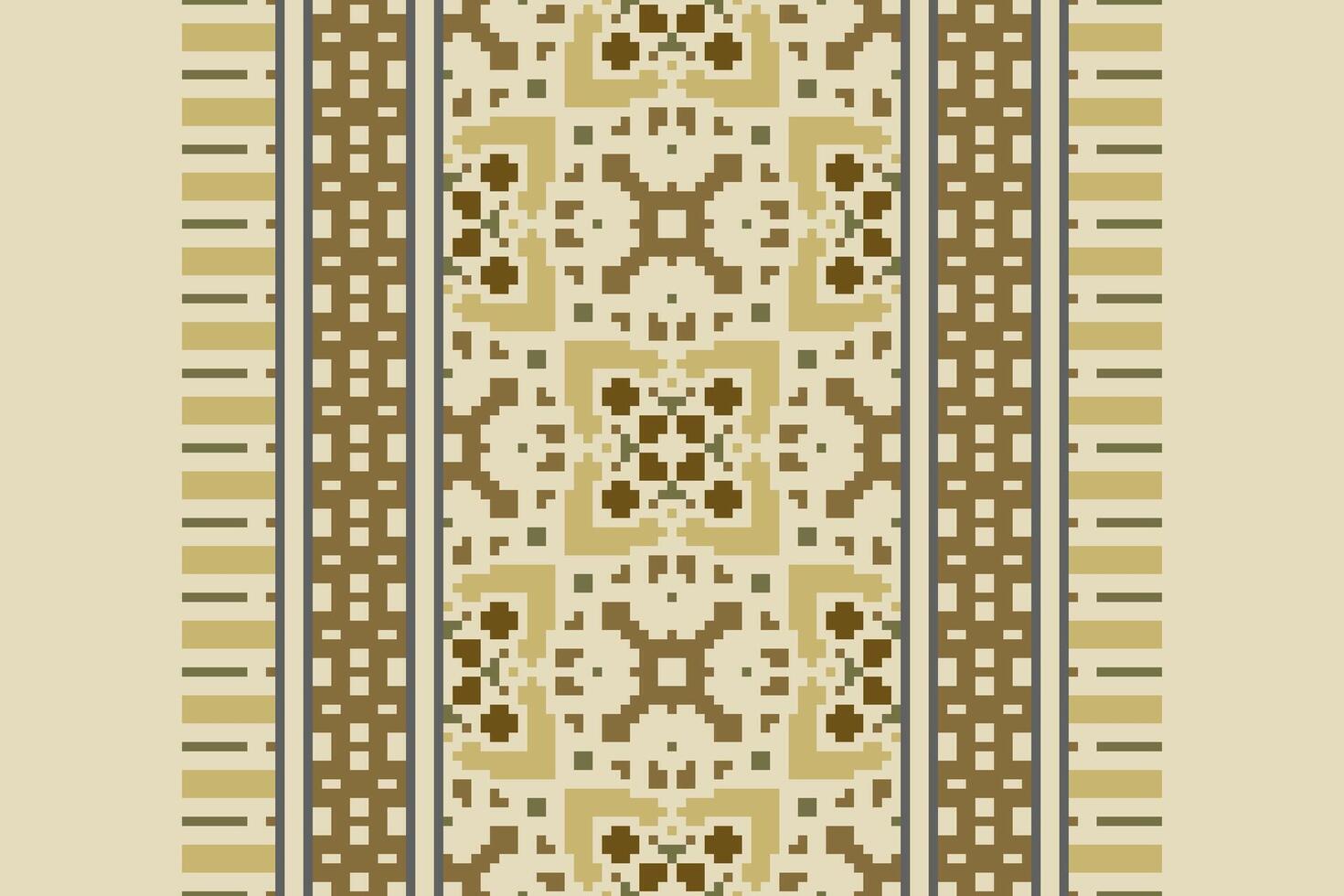 Kilim Pattern Seamless Mughal architecture Motif embroidery, Pixel Ikat embroidery Design for Print figure tribal ink on cloth patola sari vector