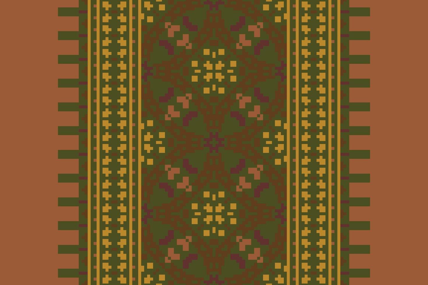 Kilim Pattern Seamless Scandinavian pattern Motif embroidery, Pixel Ikat embroidery Design for Print kurta pattern mughal motifs tapestry pattern floral repeat vector