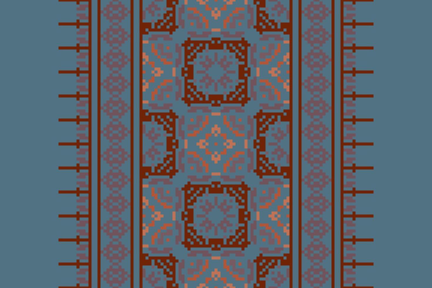 Kilim Pattern Seamless Scandinavian pattern Motif embroidery, Pixel Ikat embroidery Design for Print scandinavian pattern saree ethnic nativity gypsy pattern vector