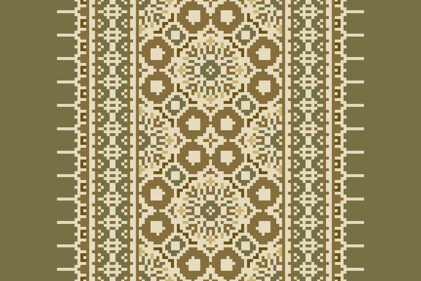 Kilim Pattern Seamless Mughal architecture Motif embroidery, Pixel Ikat embroidery Design for Print scandinavian pattern saree ethnic nativity gypsy pattern vector