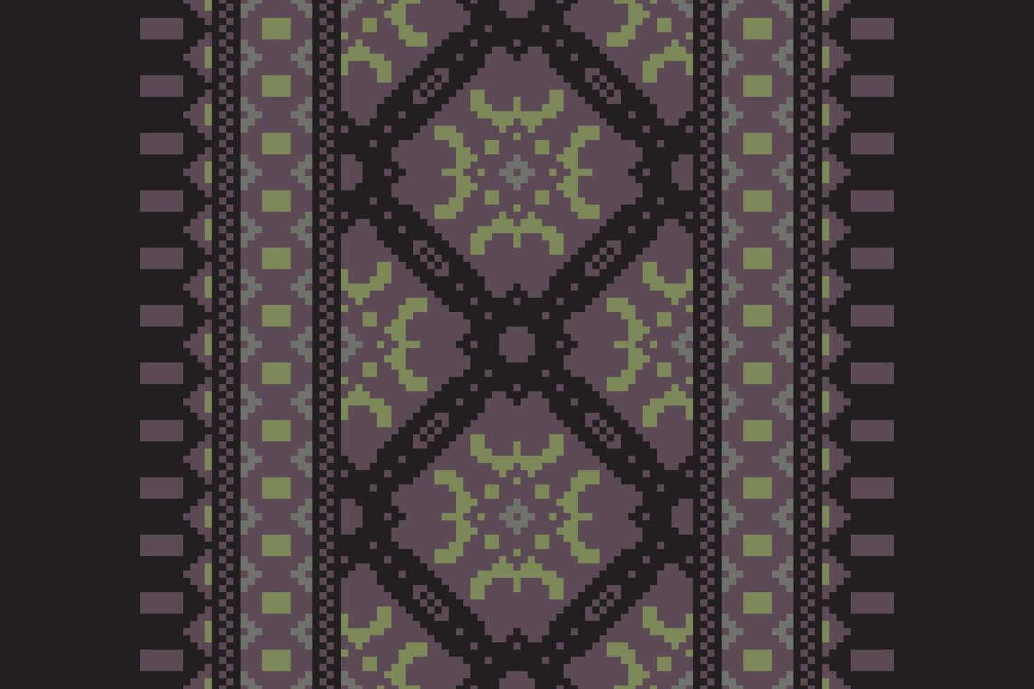 Dupatta Pattern Seamless Native American, Motif embroidery, Pixel Ikat embroidery Design for Print pattern vintage flower folk navajo patchwork pattern vector