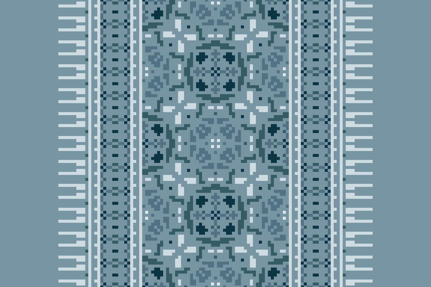 Dupatta Pattern Seamless Bandana print silk Motif embroidery, Pixel Ikat embroidery Design for Print kurta pattern mughal motifs tapestry pattern floral repeat vector