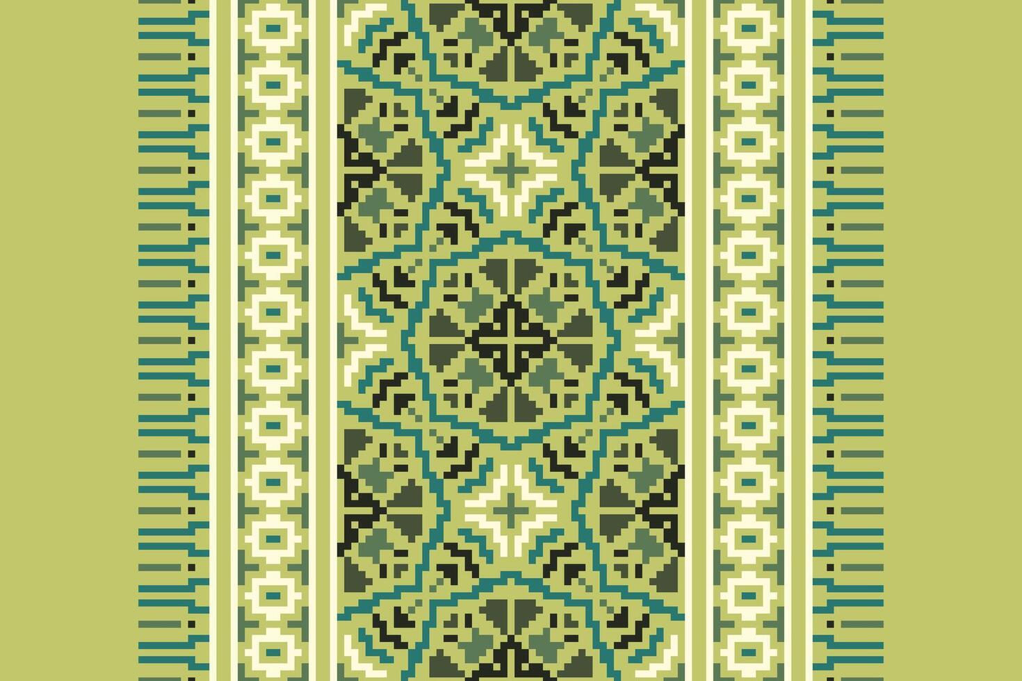 Dupatta Pattern Seamless Bandana print silk Motif embroidery, Pixel Ikat embroidery Design for Print scandinavian pattern saree ethnic nativity gypsy pattern vector