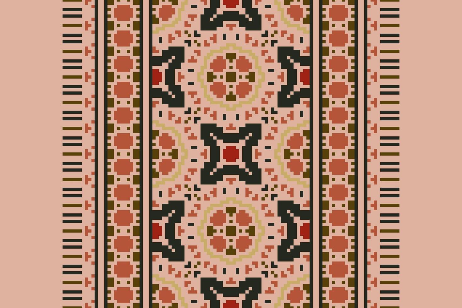 Dupatta Pattern Seamless Australian aboriginal pattern Motif embroidery, Pixel Ikat embroidery Design for Print tapestry floral kimono repeat pattern lacing spanish motif vector