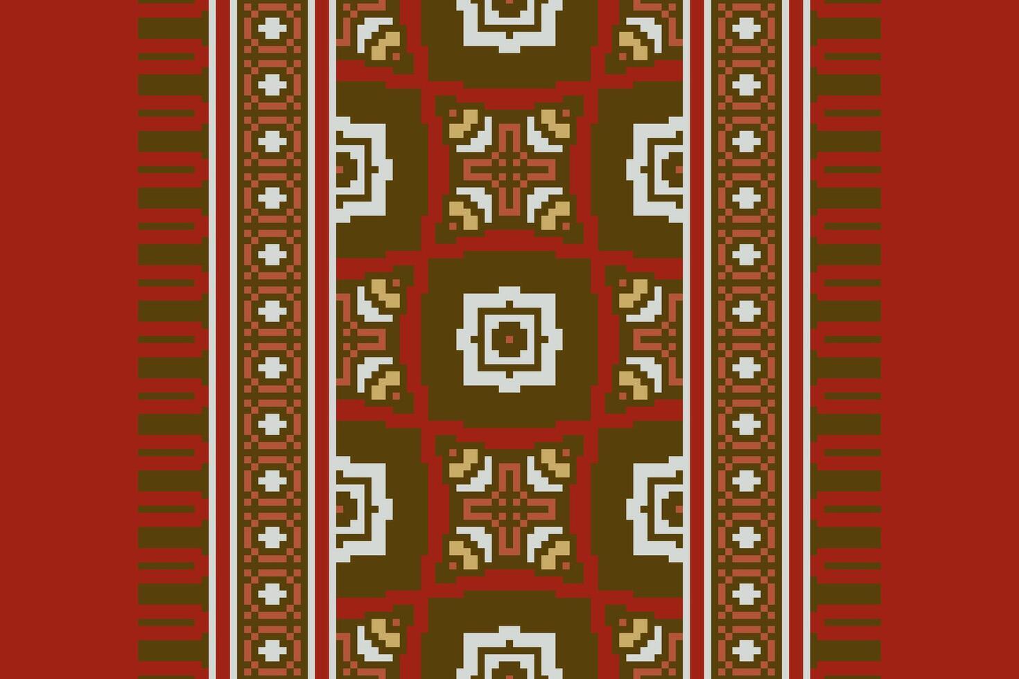 Dupatta Pattern Seamless Scandinavian pattern Motif embroidery, Pixel Ikat embroidery Design for Print tapestry floral kimono repeat pattern lacing spanish motif vector