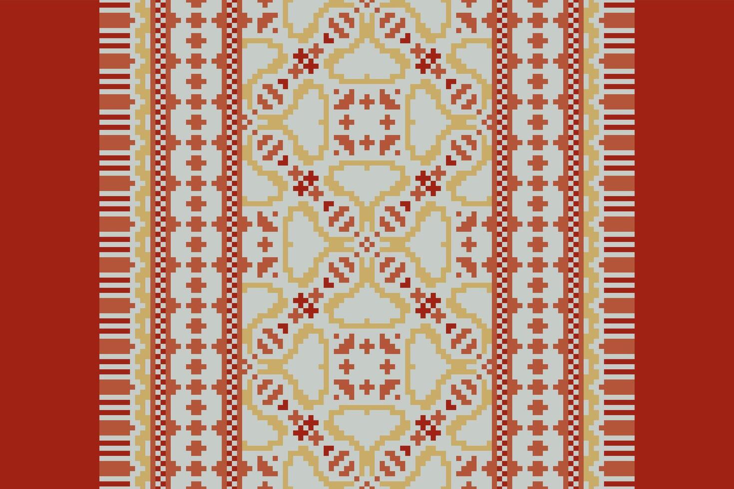 Dupatta Pattern Seamless Scandinavian pattern Motif embroidery, Pixel Ikat embroidery Design for Print scandinavian pattern saree ethnic nativity gypsy pattern vector