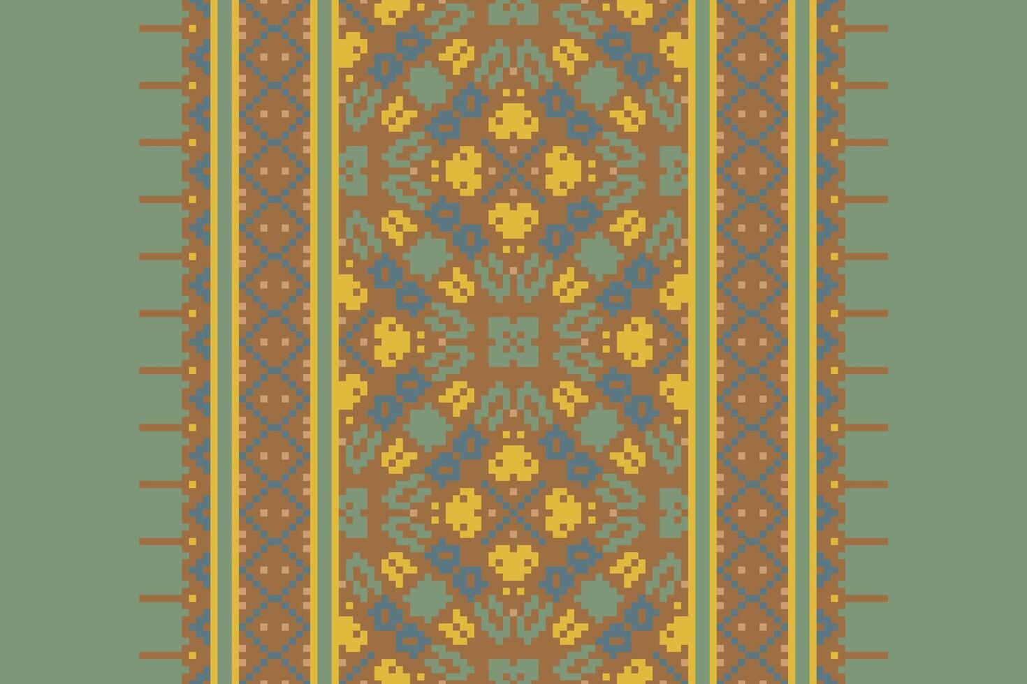 Dupatta Pattern Seamless Scandinavian pattern Motif embroidery, Pixel Ikat embroidery Design for Print border embroidery ancient egypt vector