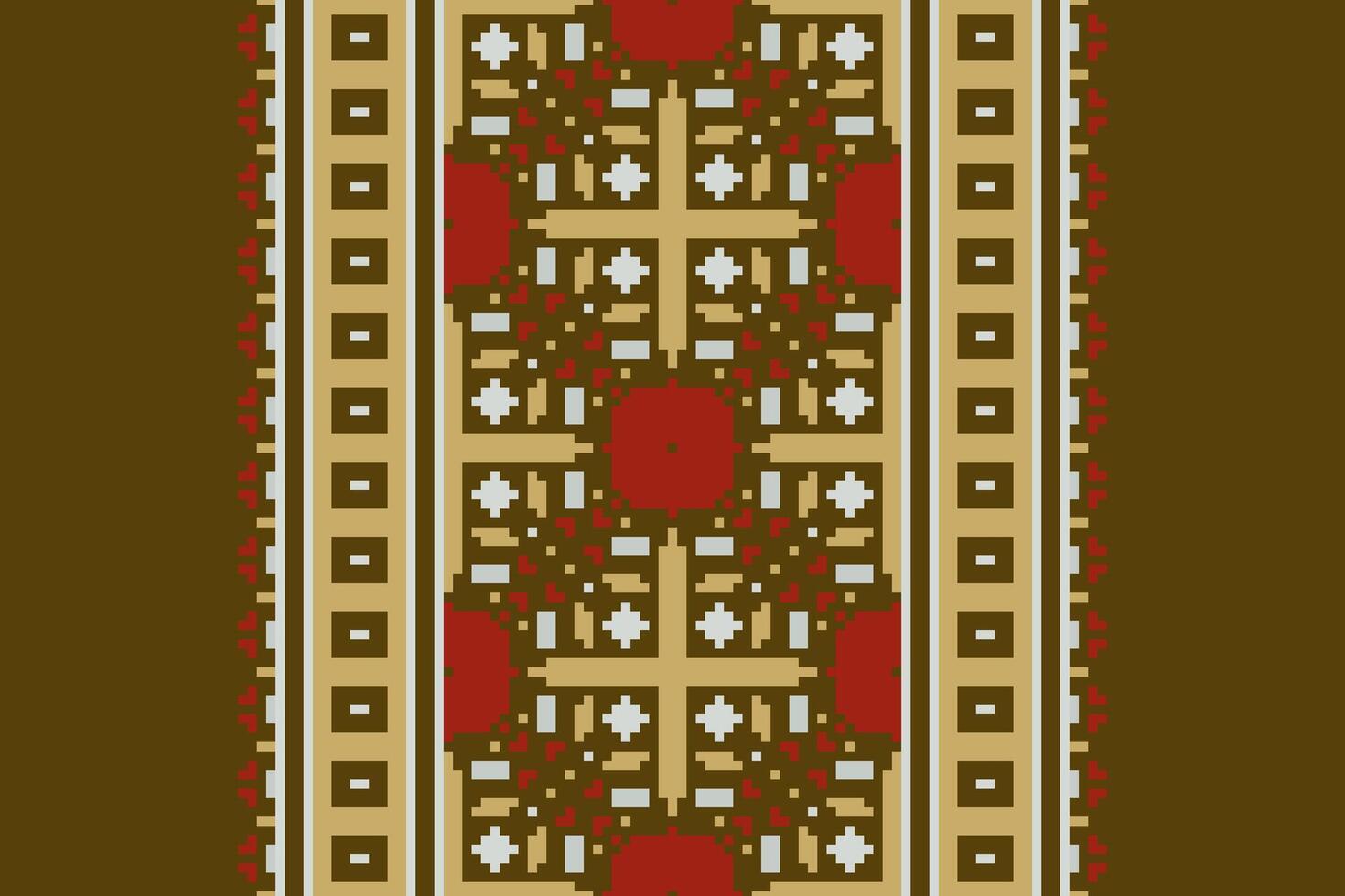 Dupatta Pattern Seamless Scandinavian pattern Motif embroidery, Pixel Ikat embroidery Design for Print kurta pattern mughal motifs tapestry pattern floral repeat vector