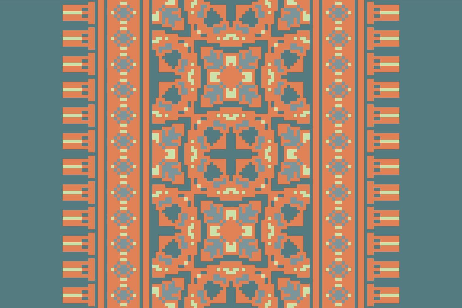 Salwar Pattern Seamless Bandana print silk Motif embroidery, Pixel Ikat embroidery Design for Print scandinavian pattern saree ethnic nativity gypsy pattern vector