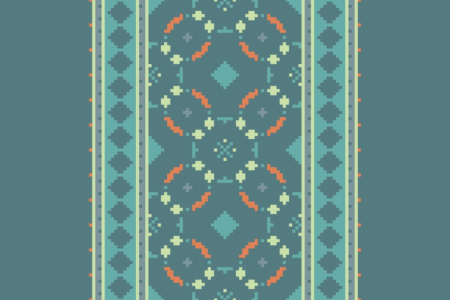 Salwar Pattern Seamless Bandana print silk Motif embroidery, Pixel Ikat embroidery Design for Print scandinavian pattern saree ethnic nativity gypsy pattern vector