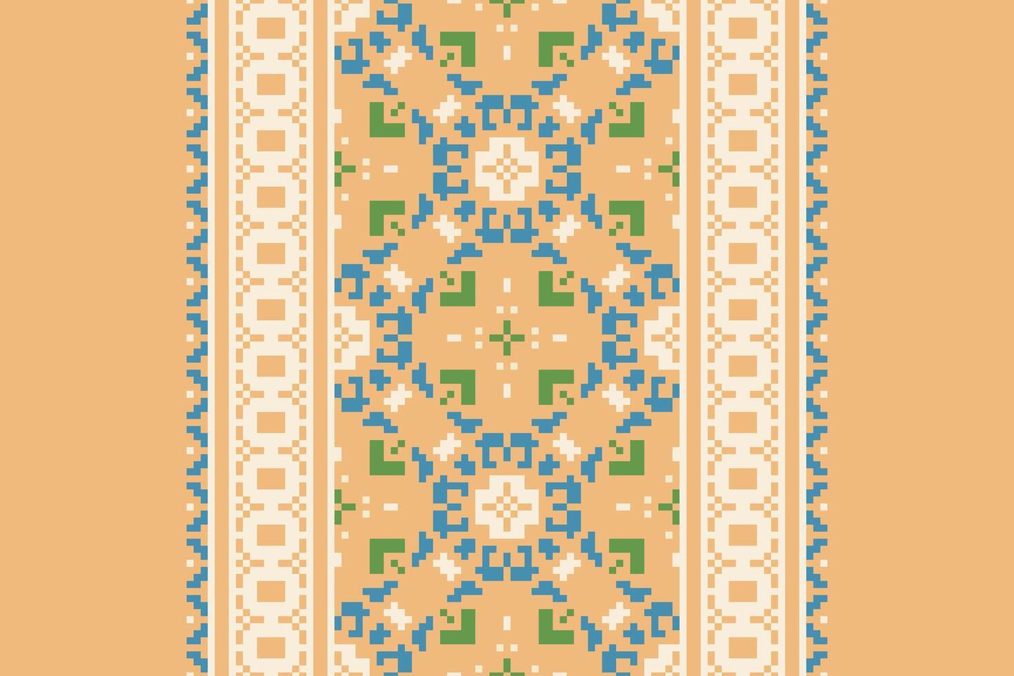 Salwar Pattern Seamless Australian aboriginal pattern Motif embroidery, Pixel Ikat embroidery Design for Print egyptian pattern tibetan mandala bandanna vector