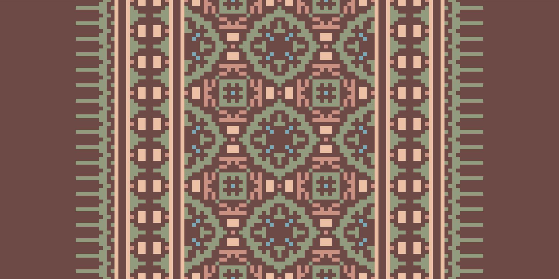 Patchwork pattern Seamless Australian aboriginal pattern Motif embroidery, Pixel Ikat embroidery Design for Print egyptian pattern tibetan mandala bandanna vector