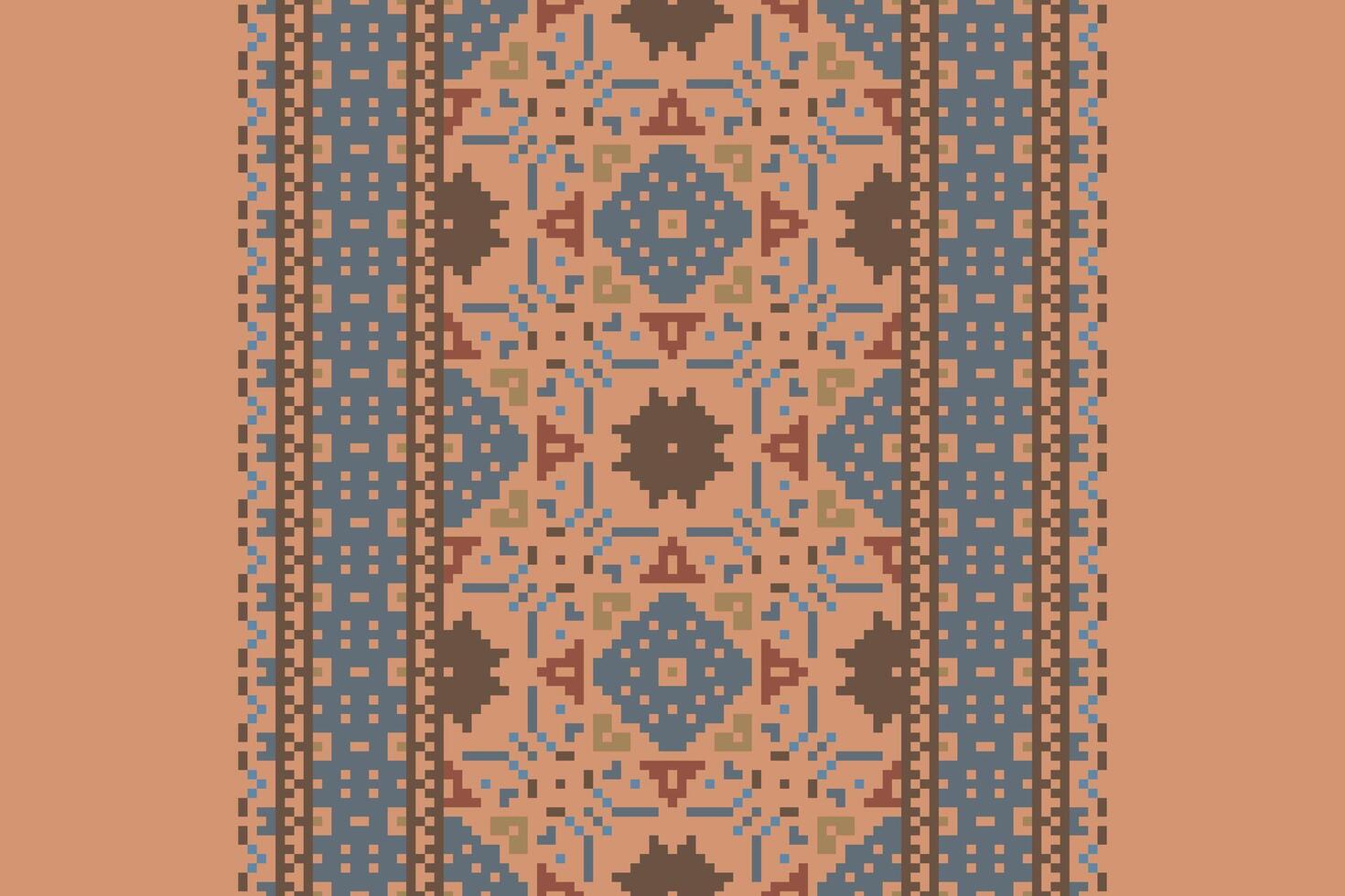 Salwar Pattern Seamless Scandinavian pattern Motif embroidery, Pixel Ikat embroidery Design for Print scarf hijab pattern kerchief Pixel Ikat Silk kurti model mughal patterns vector
