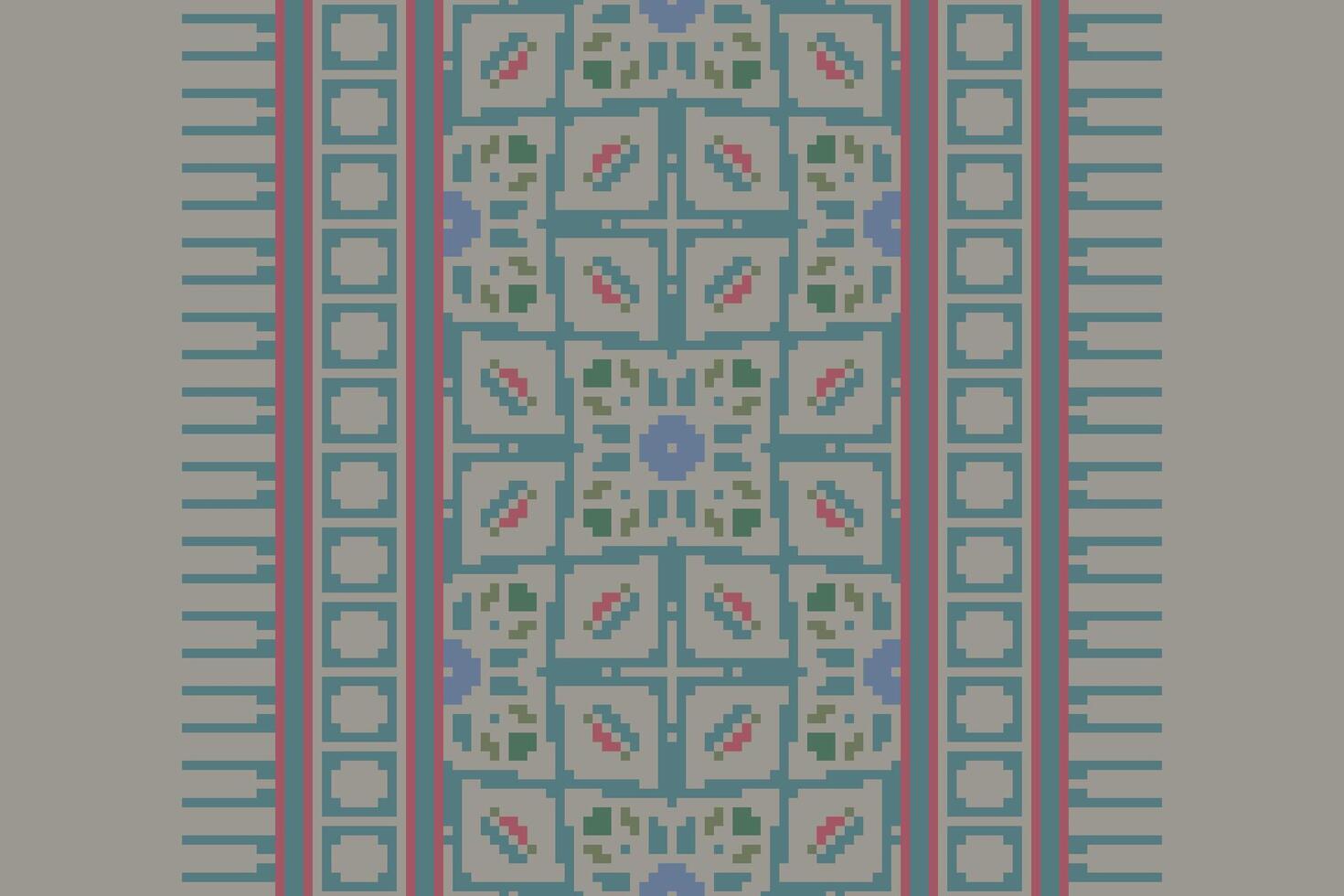 Salwar Pattern Seamless Scandinavian pattern Motif embroidery, Pixel Ikat embroidery Design for Print jacquard slavic pattern folklore pattern kente arabesque vector