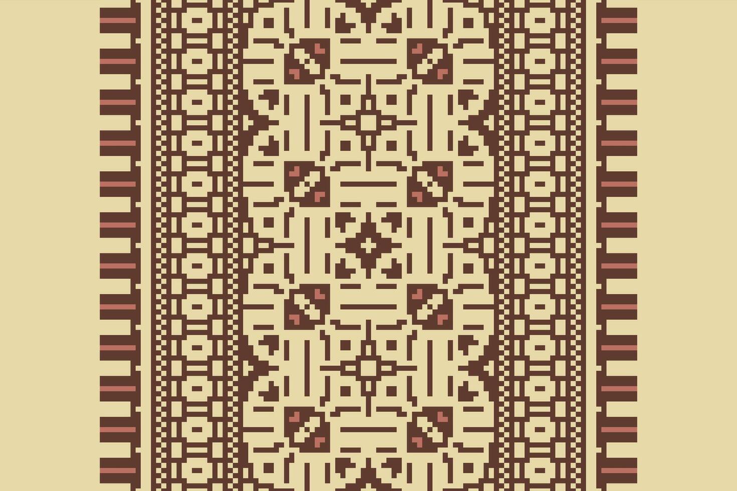 Anarkali Pattern Seamless Native American, Motif embroidery, Pixel Ikat embroidery Design for Print indigenous art aboriginal art pattern floral kurti mughal border vector