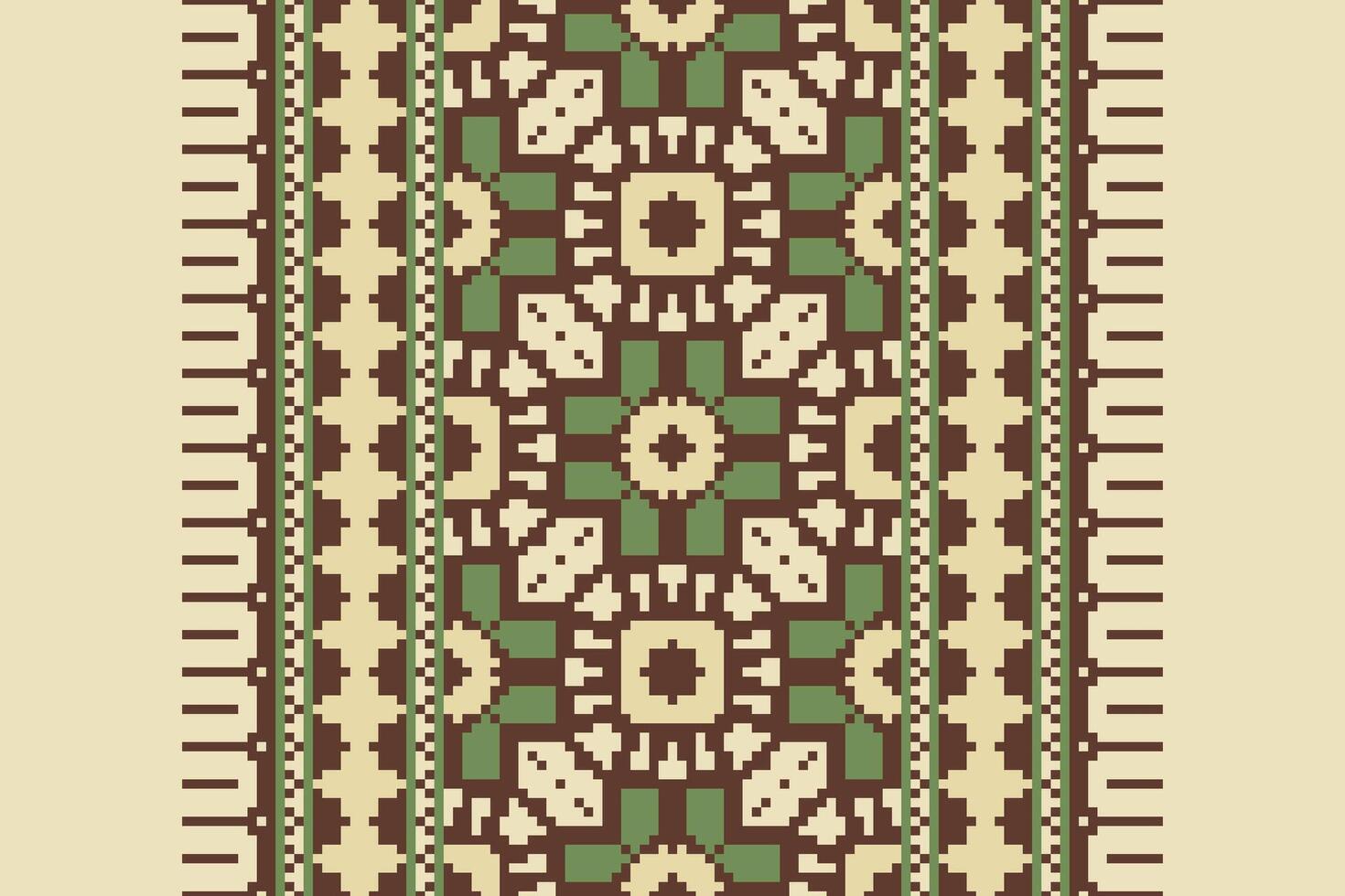 Anarkali Pattern Seamless Native American, Motif embroidery, Pixel Ikat embroidery Design for Print tapestry floral kimono repeat pattern lacing spanish motif vector