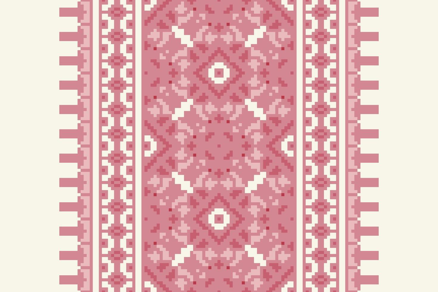 Anarkali Pattern Seamless Bandana print silk Motif embroidery, Pixel Ikat embroidery Design for Print endless arabesque cloth dupatta shawl bandana print silk kurta men vector