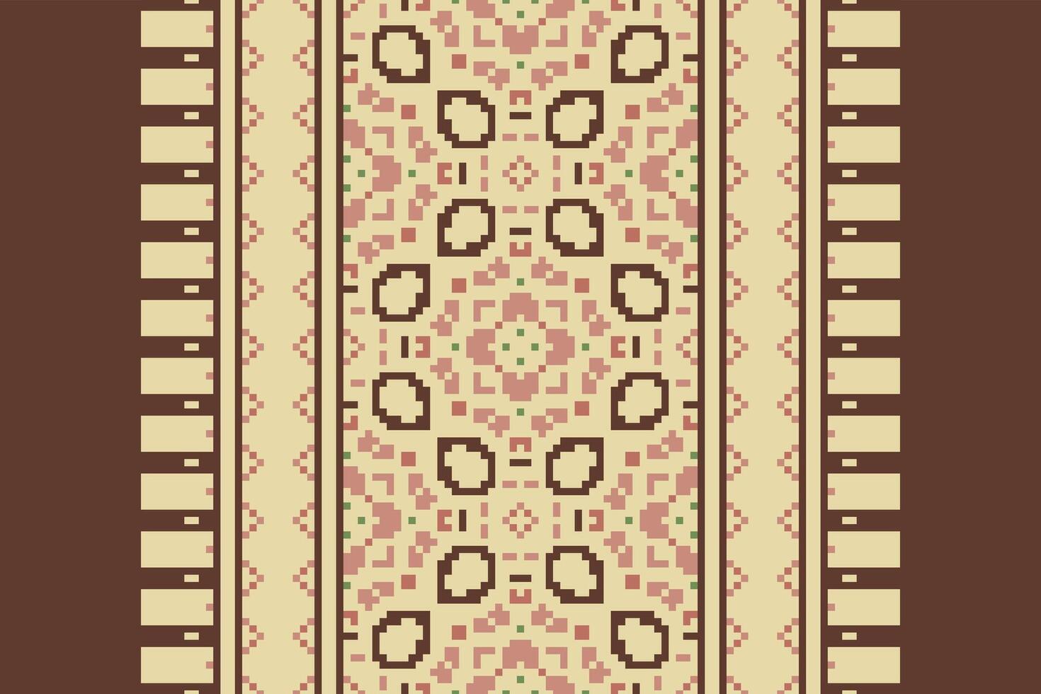 Anarkali Pattern Seamless Bandana print silk Motif embroidery, Pixel Ikat embroidery Design for Print egyptian pattern tibetan mandala bandanna vector