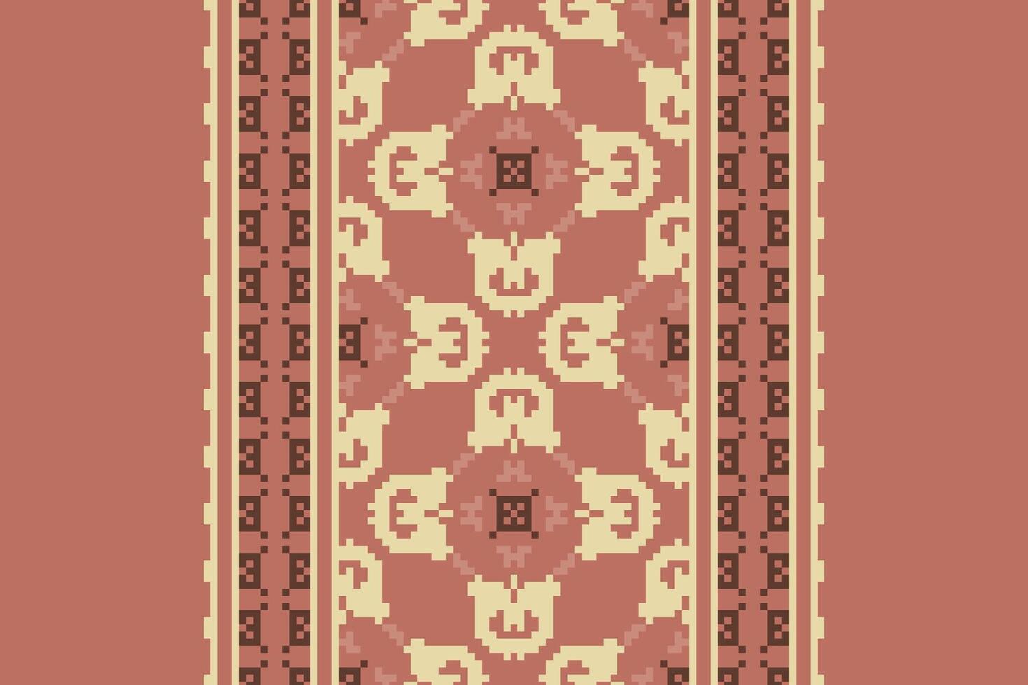 Anarkali Pattern Seamless Bandana print silk Motif embroidery, Pixel Ikat embroidery Design for Print border embroidery ancient egypt vector