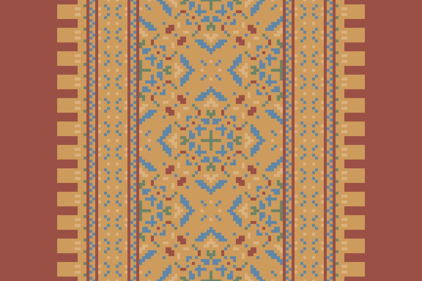 Anarkali Pattern Seamless Bandana print silk Motif embroidery, Pixel Ikat embroidery Design for Print pattern vintage flower folk navajo patchwork pattern vector