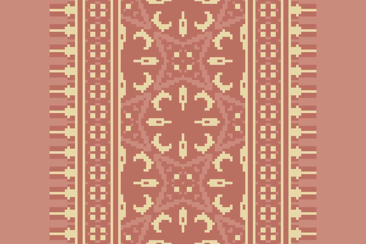 Anarkali Pattern Seamless Bandana print silk Motif embroidery, Pixel Ikat embroidery Design for Print scandinavian pattern saree ethnic nativity gypsy pattern vector