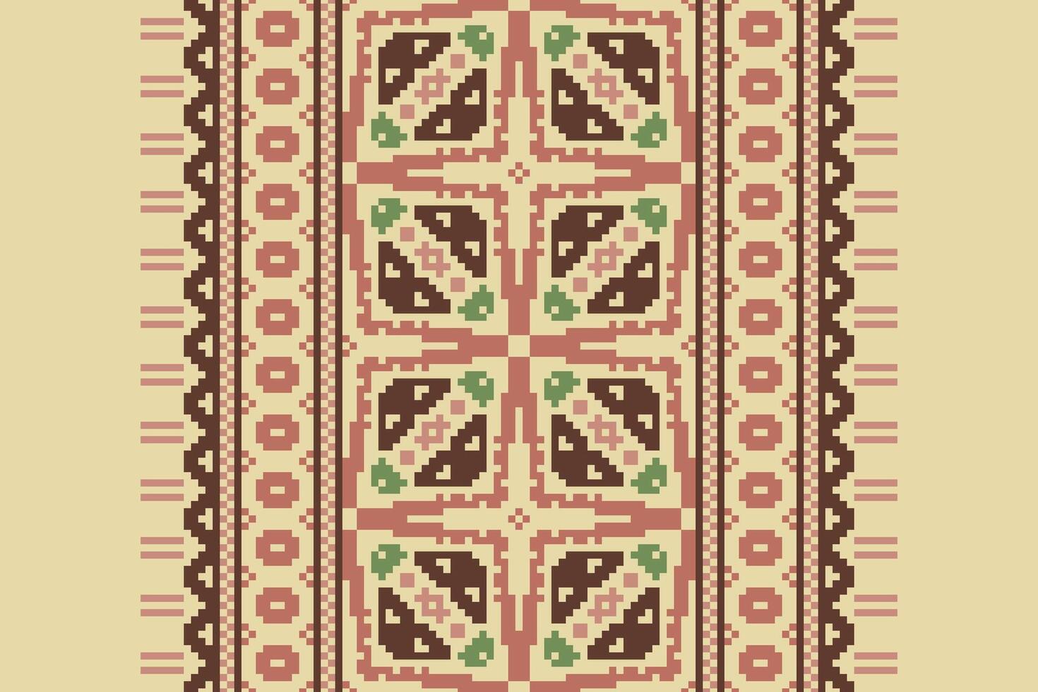 Anarkali Pattern Seamless Australian aboriginal pattern Motif embroidery, Pixel Ikat embroidery Design for Print endless arabesque cloth dupatta shawl bandana print silk kurta men vector