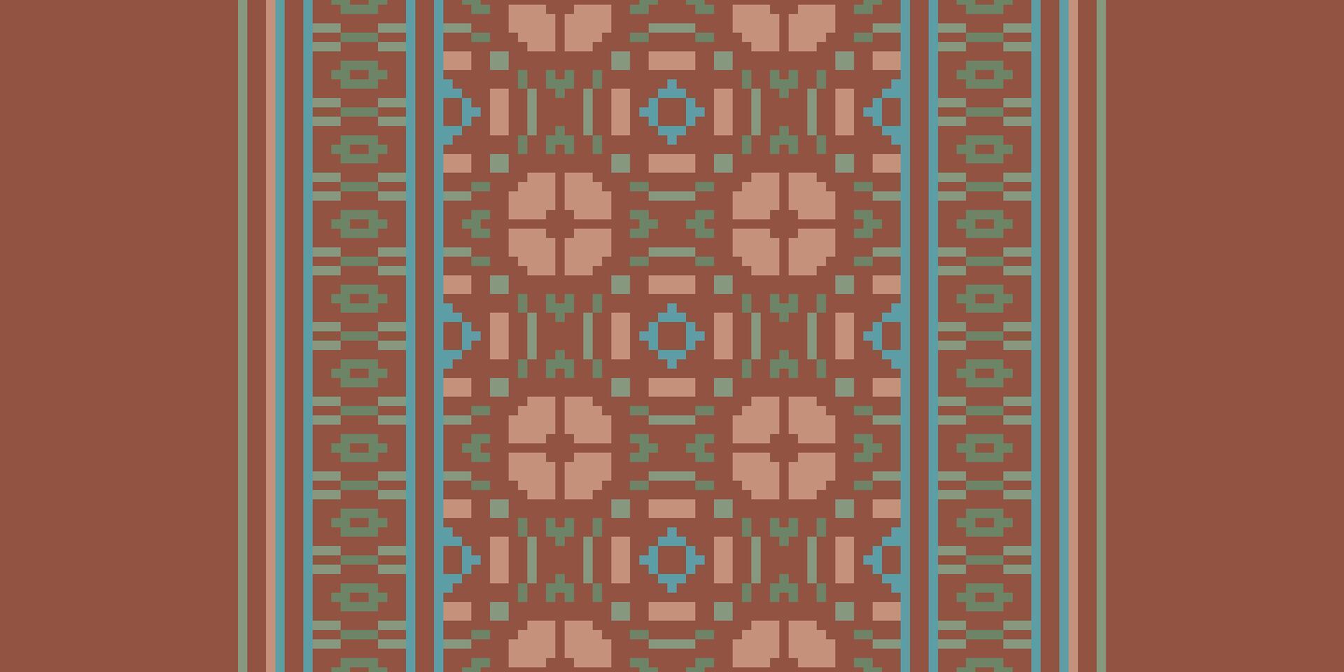 Patchwork pattern Seamless Mughal architecture Motif embroidery, Pixel Ikat embroidery Design for Print scandinavian pattern saree ethnic nativity gypsy pattern vector