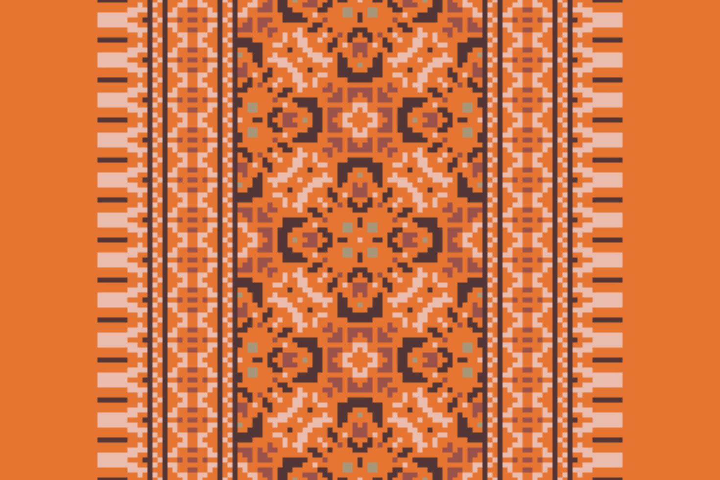 Anarkali Pattern Seamless Scandinavian pattern Motif embroidery, Pixel Ikat embroidery Design for Print kurta pattern mughal motifs tapestry pattern floral repeat vector