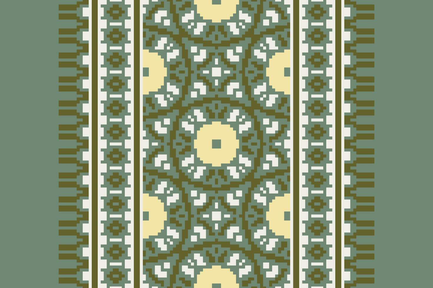 Anarkali Pattern Seamless Scandinavian pattern Motif embroidery, Pixel Ikat embroidery Design for Print figure tribal ink on cloth patola sari vector