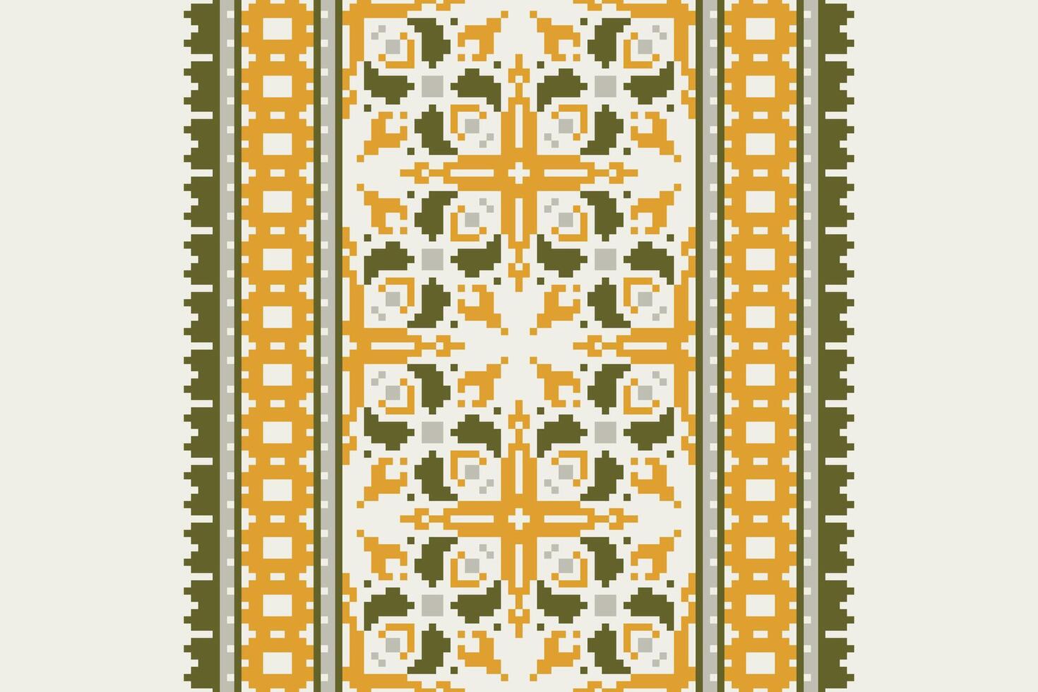 Anarkali Pattern Seamless Scandinavian pattern Motif embroidery, Pixel Ikat embroidery Design for Print scandinavian pattern saree ethnic nativity gypsy pattern vector