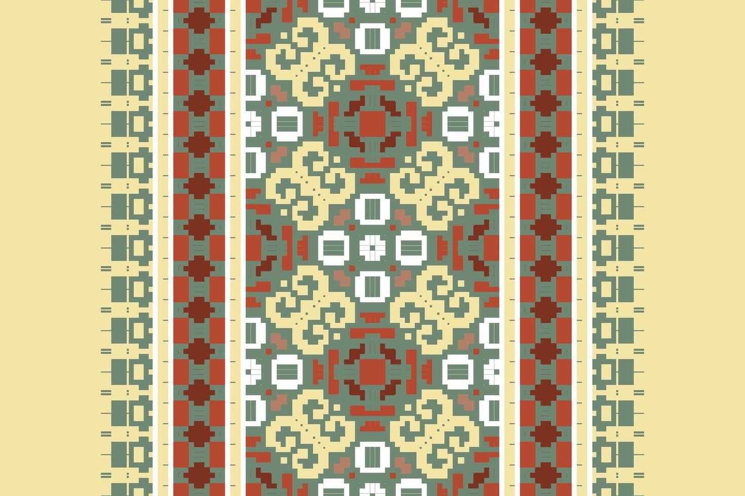 Anarkali Pattern Seamless Scandinavian pattern Motif embroidery, Pixel Ikat embroidery Design for Print pattern vintage flower folk navajo patchwork pattern vector