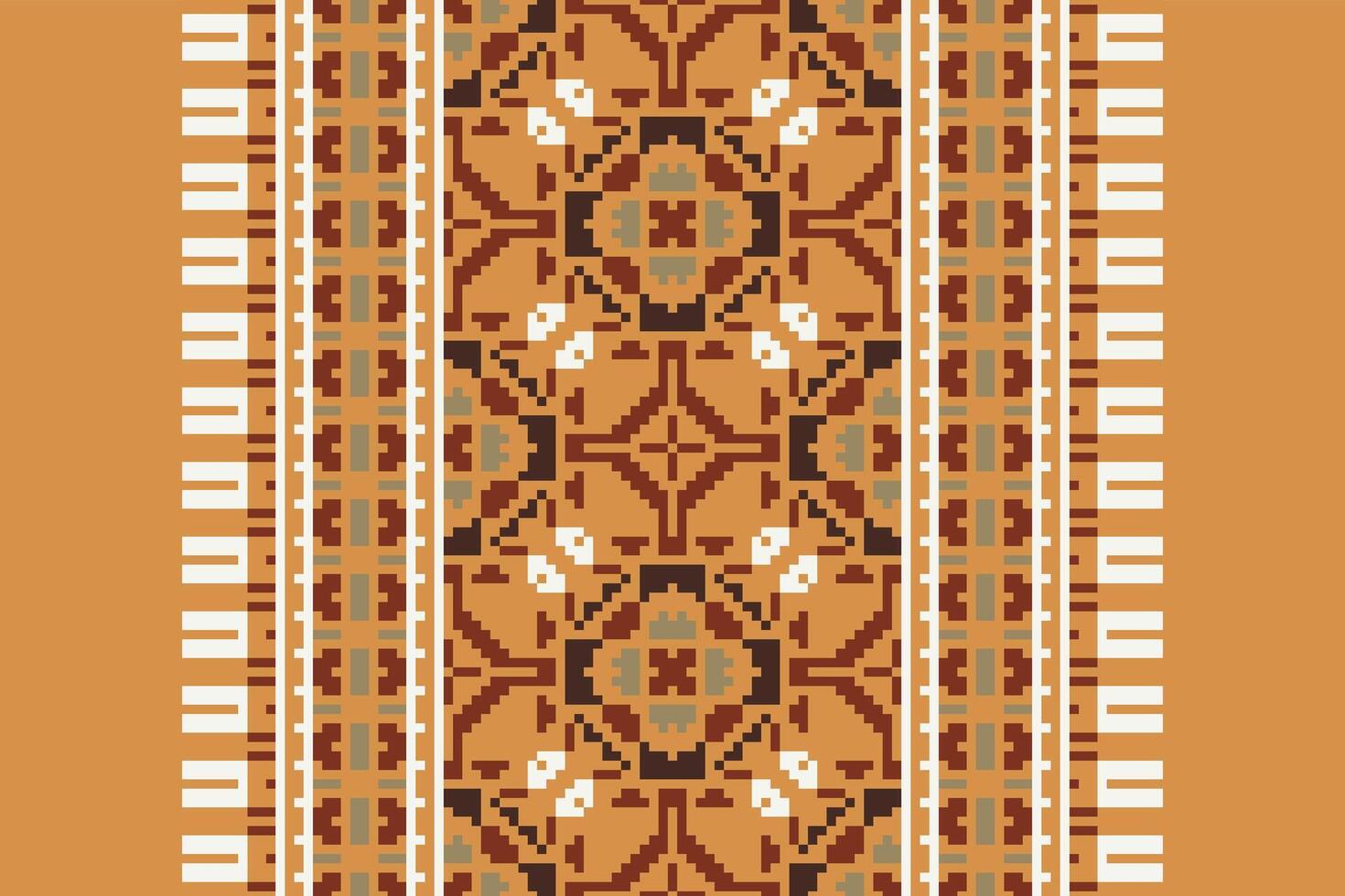 Anarkali frock design Seamless Native American, Motif embroidery, Pixel Ikat embroidery Design for Print indonesian batik motif embroidery native american kurta mughal design vector