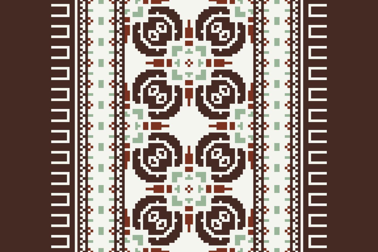 Anarkali frock design Seamless Native American, Motif embroidery, Pixel Ikat embroidery Design for Print australian curtain pattern geometric pillow model kurti mughal flowers vector