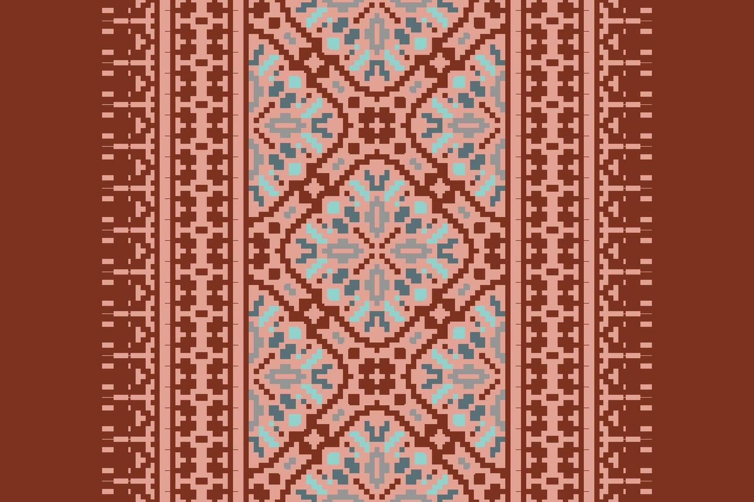Anarkali frock design Seamless Native American, Motif embroidery, Pixel Ikat embroidery Design for Print scandinavian pattern saree ethnic nativity gypsy pattern vector