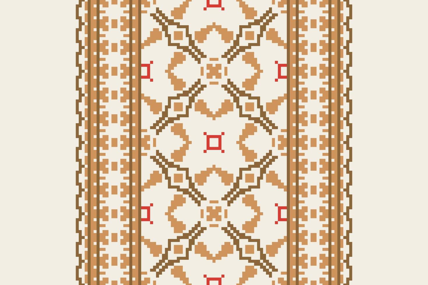 Anarkali frock design Seamless Bandana print silk Motif embroidery, Pixel Ikat embroidery Design for Print scandinavian pattern saree ethnic nativity gypsy pattern vector