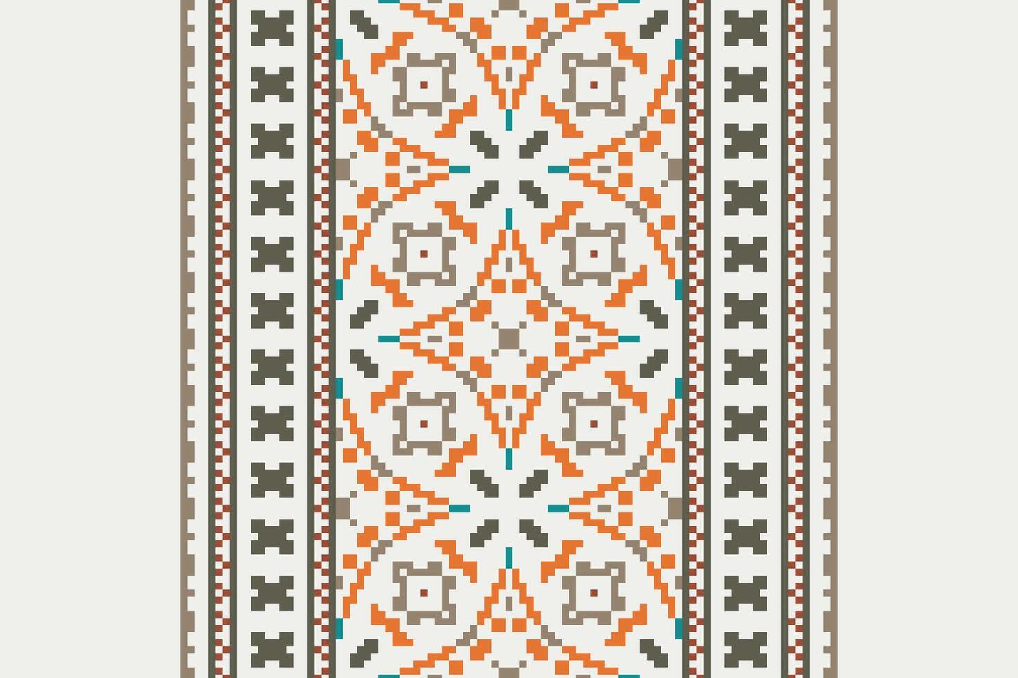 Anarkali frock design Seamless Bandana print silk Motif embroidery, Pixel Ikat embroidery Design for Print australian curtain pattern geometric pillow model kurti mughal flowers vector