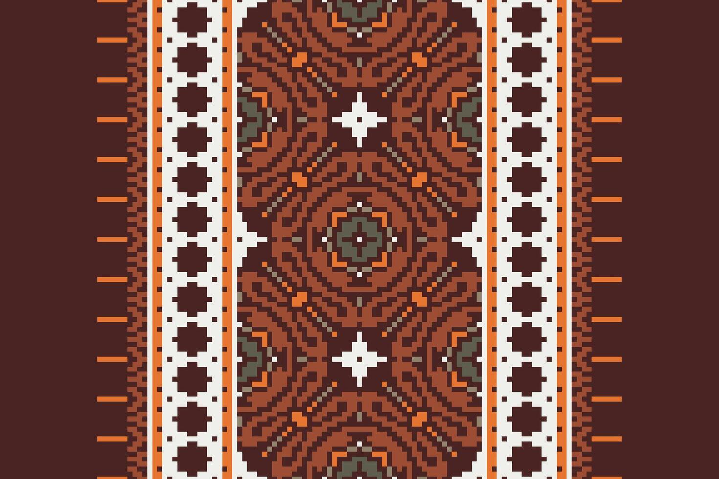 Anarkali frock design Seamless Bandana print silk Motif embroidery, Pixel Ikat embroidery Design for Print scarf hijab pattern kerchief Pixel Ikat Silk kurti model mughal patterns vector